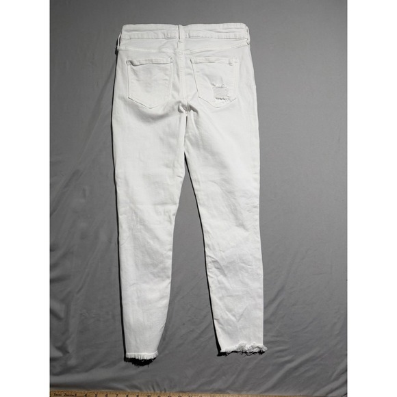 old navy rockstar mid-rise distressed white jeans pants, women's 2 - Picture 7 of 7